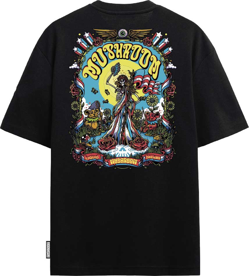 T-shirt m/m Skull Flowers