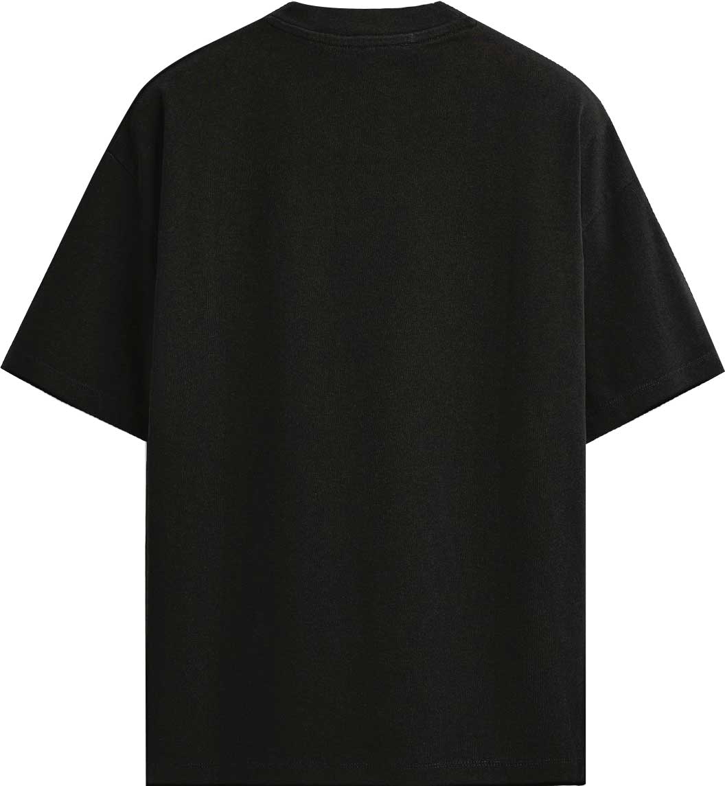 T-SHIRT M/M 100% COTONE LIQUID TRIPPY NERO