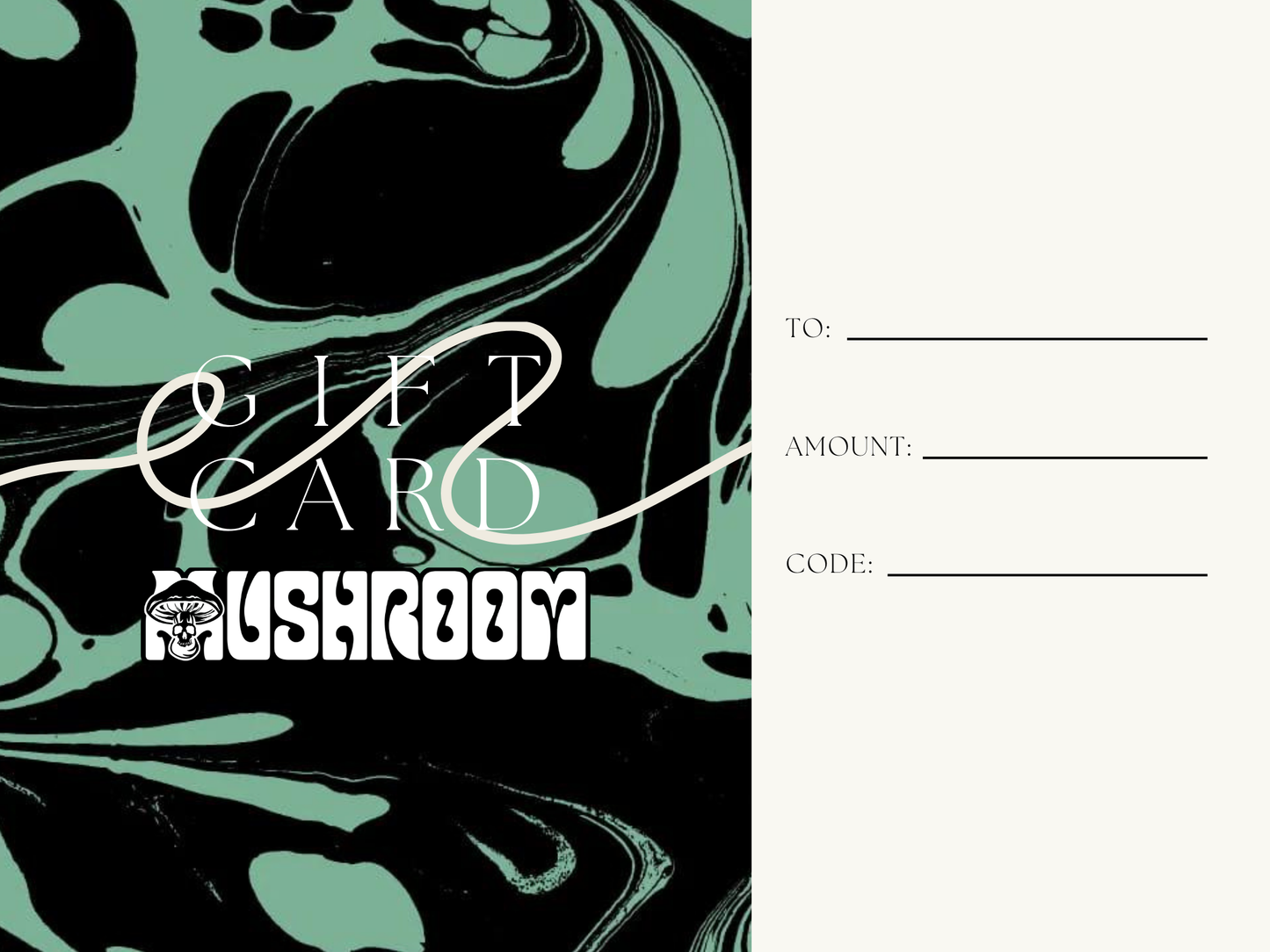 MUSHROOM GIFT CARD