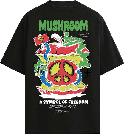 T-SHIRT M/M 100% COTONE ORGANIC CLUB NERO