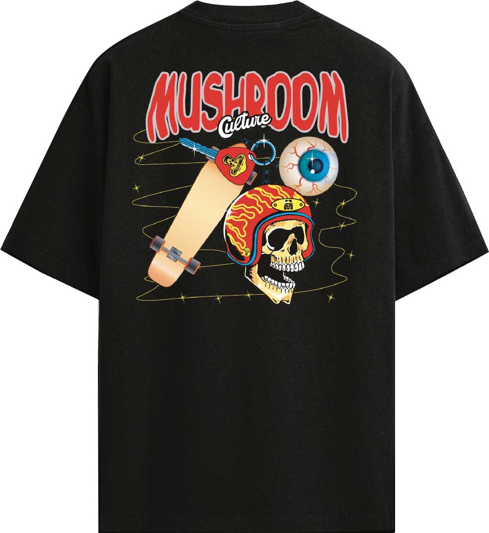 T-SHIRT M/M 100% COTONE CULTURE NERO