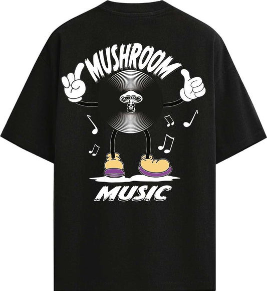 T-SHIRT M/M 100% COTONE MUSIC NERO