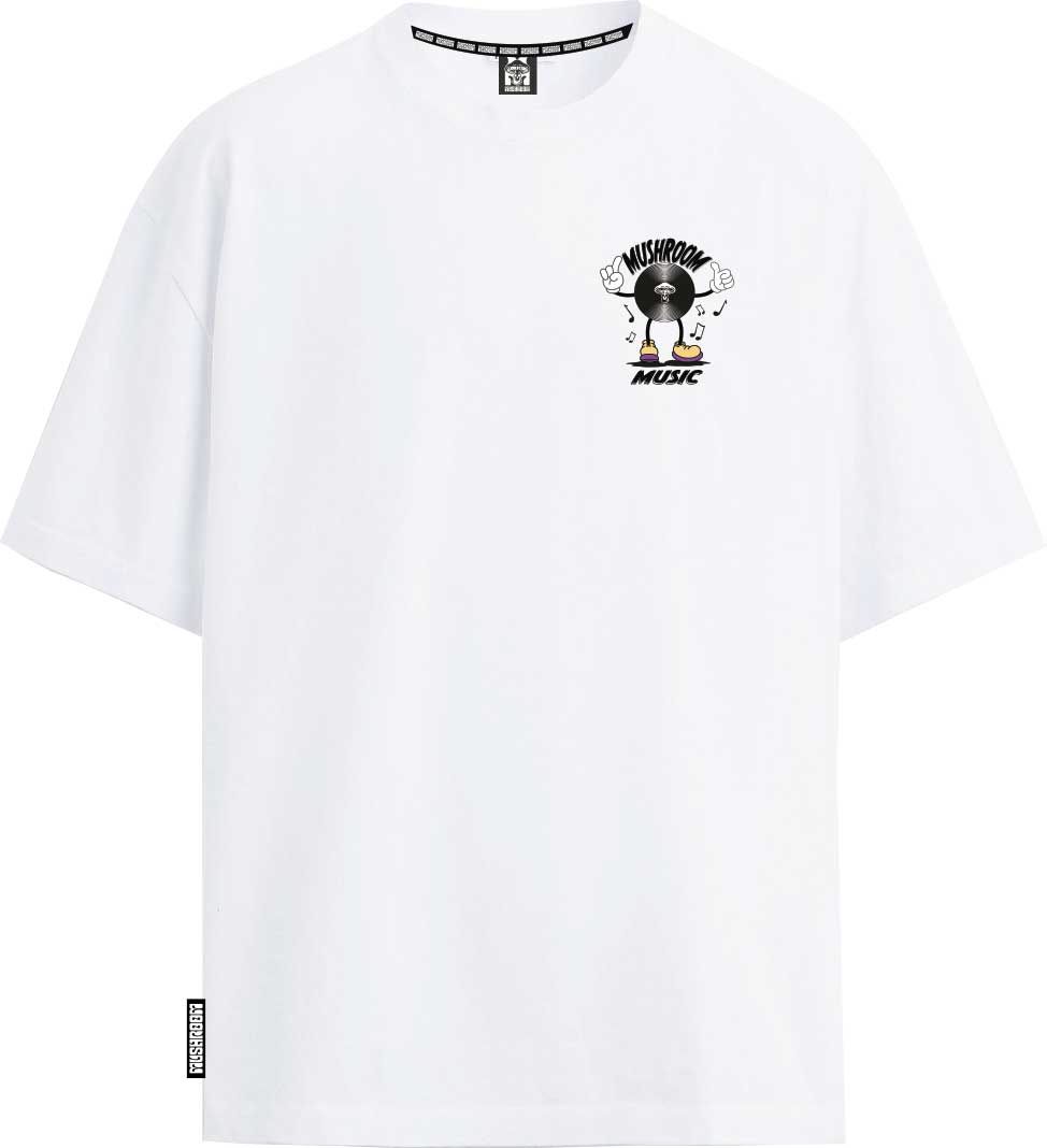 T-SHIRT M/M 100% COTONE MUSIC BIANCO