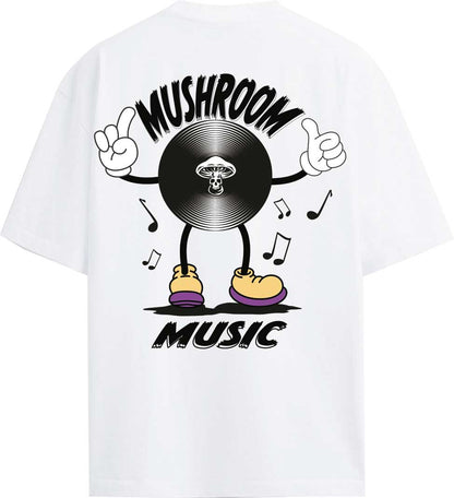 T-SHIRT M/M 100% COTONE MUSIC BIANCO