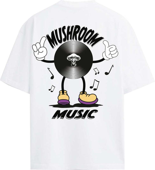 T-SHIRT M/M 100% COTONE MUSIC BIANCO