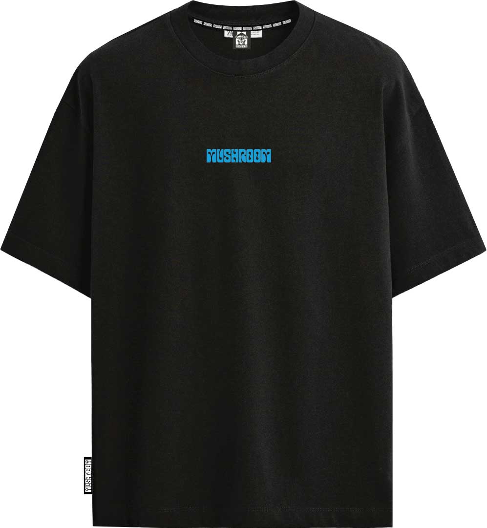 T-SHIRT M/M 100% COTONE ANGEL FLAME NERO