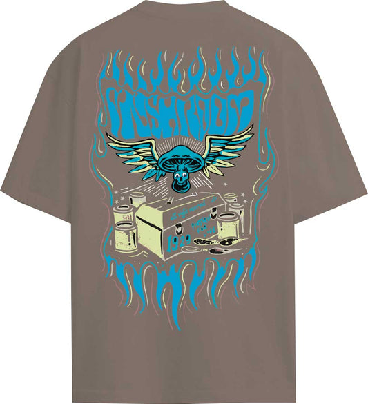 T-SHIRT M/M 100% COTONE ANGEL FLAME GOAT