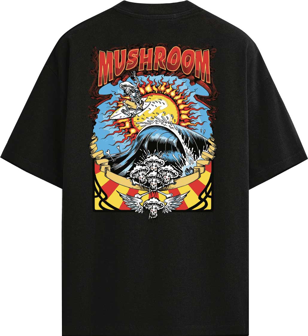 T-SHIRT M/M 100% COTONE BEACHWEAR NERO