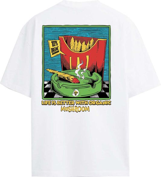 T-SHIRT M/M 100% COTONE ORGANIC BIANCO