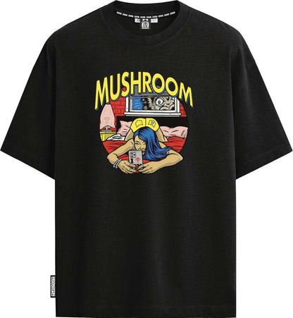 T-SHIRT M/M 100% COTONE SELFIE NERO