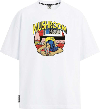 T-SHIRT M/M 100% COTONE SELFIE BIANCO