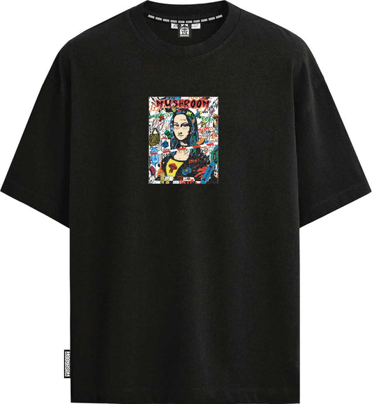T-SHIRT BOX FIT M/M 100% COTONE GRAFFITI NERO